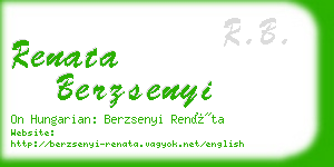 renata berzsenyi business card